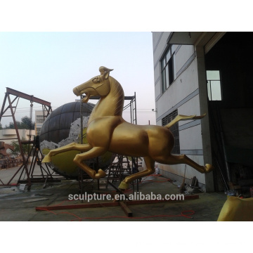 Moderno de metal de bronce caballo escultura al aire libre corriendo caballo escultura